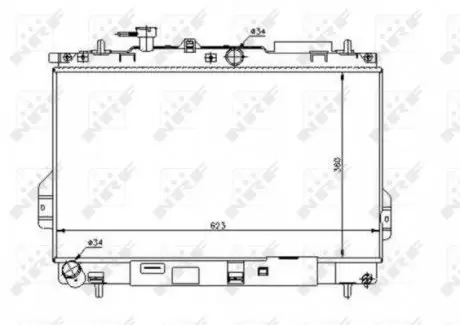 53362 Радіатор охолодження Hyundai Matrix 1.6/1.8 01-10 NRF підбір по vin на Brocar