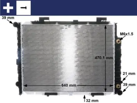 CR2204001S Радіатор охолодження MB E-class (W210/S210) 95-03 MAHLE / KNECHT підбір по vin на Brocar