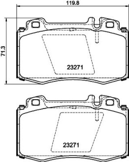 8DB355008691 Гальмівні колодки, дискове гальмо (набір) HELLA підбір по vin на Brocar