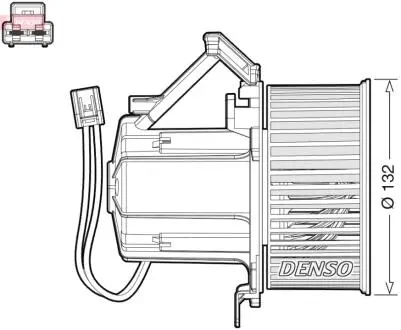DEA02008 Вентилятор салону AUDI / PORSCHE A4 / Macan 2007 - 2015 DENSO підбір по vin на Brocar