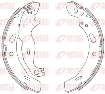 427800 4278 00_колодки барабанные! 200x32 Mazda 2 1.3/1.5 07> REMSA подбор по vin на Brocar