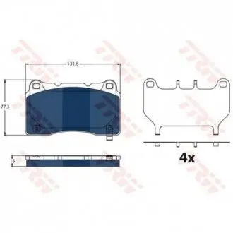GDB2198BTE Тормозные колодки TRW подбор по vin на Brocar