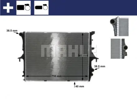 CR571000S Радиатор системы охлаждения VW TOUAREG/ PORSCHE CAYENNE MAHLE / KNECHT підбір по vin на Brocar