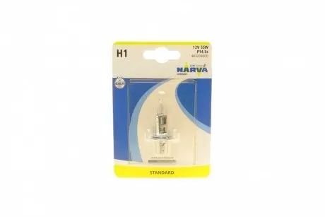 483204000 Автолампа H1 12V 55W P14.5s Standard (Blister) NARVA підбір по vin на Brocar