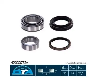 H20307BTA Підшипник колеса,комплект BTA підбір по vin на Brocar