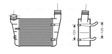 AIA4221 Интеркулер AVA COOLING підбір по vin на Brocar