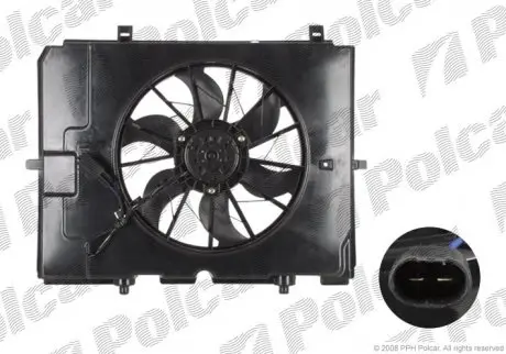 501523W5 Вентилятор (з корпусом/кронштейном) MERCEDES E (W210) POLCAR подбор по vin на Brocar