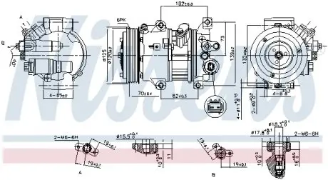 890650 Компресор кондиціонера NISSENS підбір по vin на Brocar