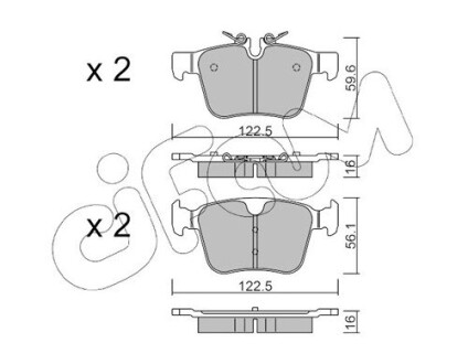 82211220 KLOCKI HAMULC. LAND ROVER DISCOVERY SPORT 14- TYŁ CIFAM подбор по vin на Brocar