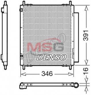 DCN07003 Радіатор кондиціонера DENSO підбір по vin на Brocar