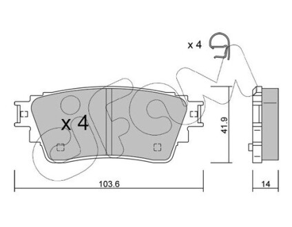 82211600 KLOCKI HAMULC. MITSUBISHI ECLIPSE CROSS 17- TYŁ CIFAM підбір по vin на Brocar