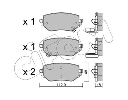 82211920 KLOCKI HAMULC. MERCEDES W470 X-KLASA 17- TYŁ CIFAM підбір по vin на Brocar