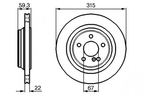 0986478966 Тормозной задний Db220/215 S500 S600 CL500 CL600,S55 AMG BOSCH подбор по vin на Brocar