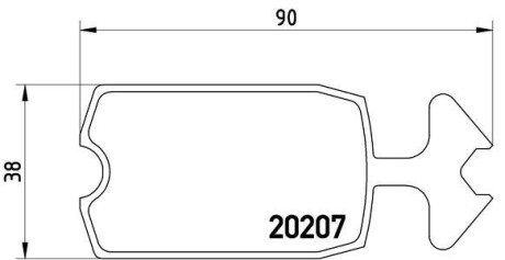 P61002 Гальмівні колодки, дискове гальмо (набір) BREMBO підбір по vin на Brocar