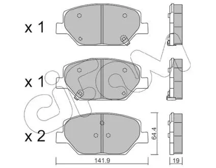 82211780 KLOCKI HAMULC. OPEL INSIGNIA B 17- PRZÓD CIFAM подбор по vin на Brocar