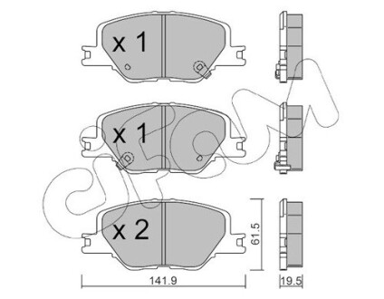 82211770 KLOCKI HAMULC. OPEL INSIGNIA B 17- PRZÓD CIFAM підбір по vin на Brocar