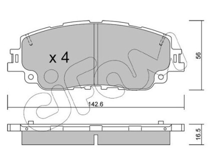 82212270 KLOCKI HAMULC. TOYOTA RAV 4 V 18- PRZÓD CIFAM підбір по vin на Brocar