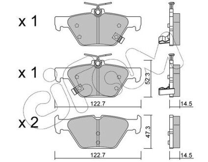 82210870 KLOCKI HAMULC. SUBARU LEGACY VI 15- TYŁ CIFAM подбор по vin на Brocar