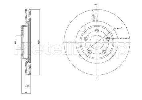 8001783C TARCZA HAMULC. NISSAN X-TRAIL 13- PRZÓD CIFAM підбір по vin на Brocar