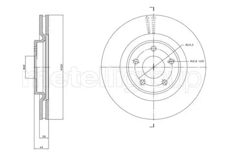 8001783C TARCZA HAMULC. NISSAN X-TRAIL 13- PRZÓD CIFAM підбір по vin на Brocar