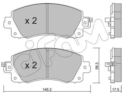 82211610 KLOCKI HAMULC. SUBARU IMPREZA 17- PRZÓD CIFAM подбор по vin на Brocar