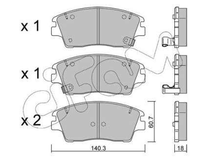 82211640 Гальмівні колодки перед. Hyundai ix35 /Tucson /Elantra /Kia Sportage 1.6-2.4 13- CIFAM підбір по vin на Brocar