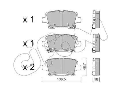 82211810 KLOCKI HAMULC. OPEL INSIGNIA B 17- TYŁ CIFAM підбір по vin на Brocar