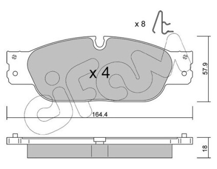 82211890 KLOCKI HAMULC. JAGUAR S-TYPE 02- PRZÓD CIFAM підбір по vin на Brocar