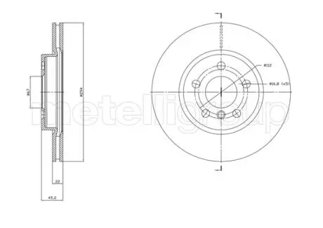 8001772C TARCZA HAMULC. BMW 2 F45,F46 14- PRZÓD CIFAM підбір по vin на Brocar