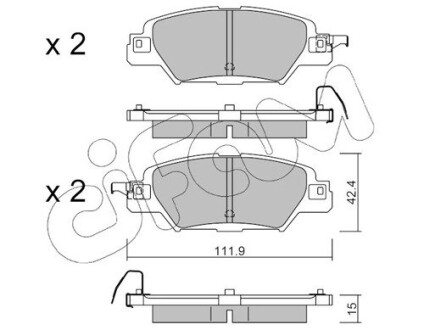 82211580 KLOCKI HAMULC. MAZDA CX-5 (KF) 17- TYŁ CIFAM підбір по vin на Brocar