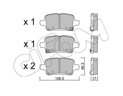 82211800 KLOCKI HAMULC. OPEL INSIGNIA B 17- TYŁ CIFAM підбір по vin на Brocar