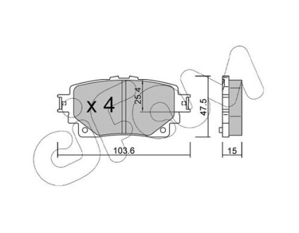 82212290 KLOCKI HAMULC. TOYOTA RAV 4 V 18- TYŁ CIFAM подбор по vin на Brocar