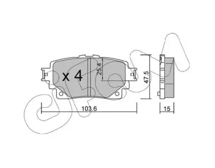 82212290 KLOCKI HAMULC. TOYOTA RAV 4 V 18- TYŁ CIFAM подбор по vin на Brocar
