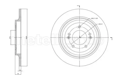 8001819C TARCZA HAMULC. HYUNDAI TUCSON 15- TYŁ CIFAM підбір по vin на Brocar