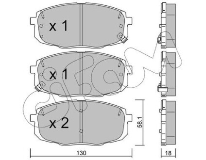 8225131 KLOCKI HAMULC. HYUNDAI KONA 17- PRZÓD CIFAM подбор по vin на Brocar