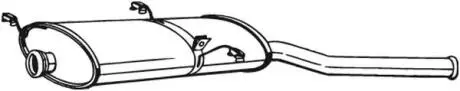 135237 Глушник вихлопних газів (кінцевий) BOSAL підбір по vin на Brocar