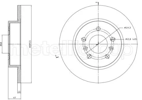 8001763C TARCZA HAMULC. NISSAN QASHQAI 13- TYŁ CIFAM підбір по vin на Brocar