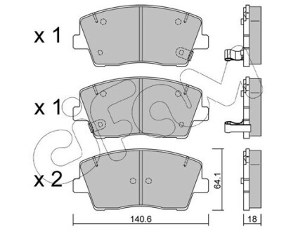 82211680 KLOCKI HAMULC. KIA STINGER 17- PRZÓD CIFAM підбір по vin на Brocar