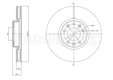 8001848C TARCZA HAMULC. OPEL COMBO 18- PRZÓD CIFAM підбір по vin на Brocar
