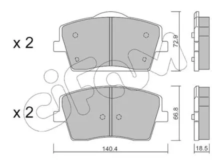 82211860 KLOCKI HAMULC. VOLVO XC40 17- PRZÓD CIFAM підбір по vin на Brocar