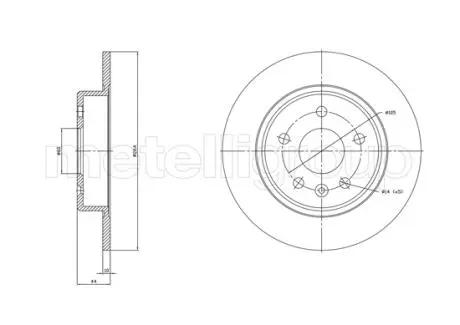 8001823C TARCZA HAMULC. OPEL ASTRA K 15- TYŁ CIFAM підбір по vin на Brocar