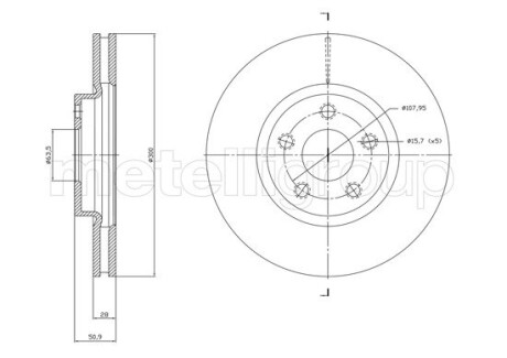 8001834C TARCZA HAMULC. FORD S-MAX 15- PRZÓD CIFAM підбір по vin на Brocar