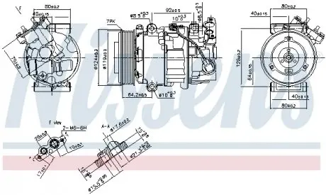 890299 Компрессор кондиционера NISSENS подбор по vin на Brocar