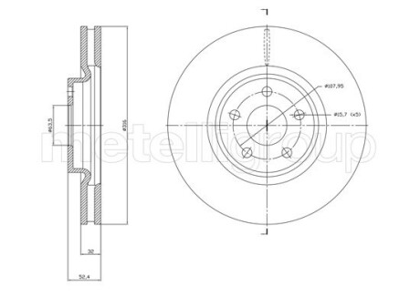 8001830C TARCZA HAMULC. FORD S-MAX 15- PRZÓD CIFAM підбір по vin на Brocar