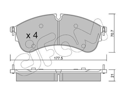 82211740 KLOCKI HAMULC. VW CRAFTER 16- PRZÓD CIFAM підбір по vin на Brocar