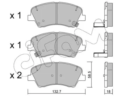 82211670 KLOCKI HAMULC. KIA RIO IV 17- PRZÓD CIFAM підбір по vin на Brocar