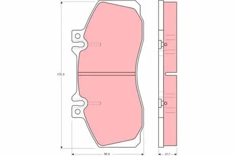 GDB481 Колодки тормозные дисковые, комплект TRW підбір по vin на Brocar