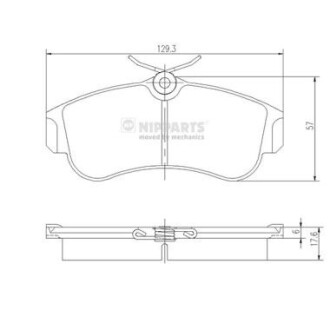 J3601051 Колодки тормозные дисковые, комплект NIPPARTS підбір по vin на Brocar