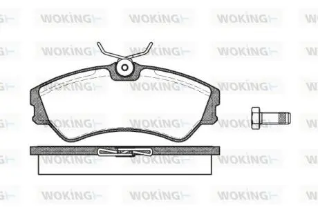 P283300 Колодки тормозные дисковые, комплект WOKING подбор по vin на Brocar