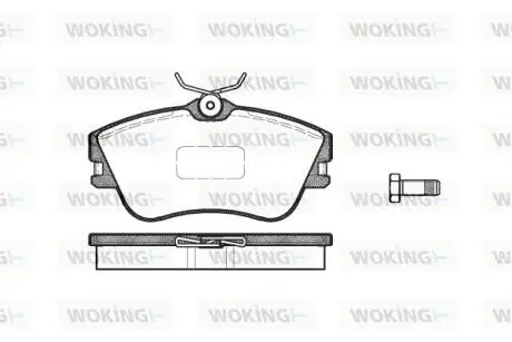 P580300 Колодки тормозные дисковые, комплект WOKING подбор по vin на Brocar